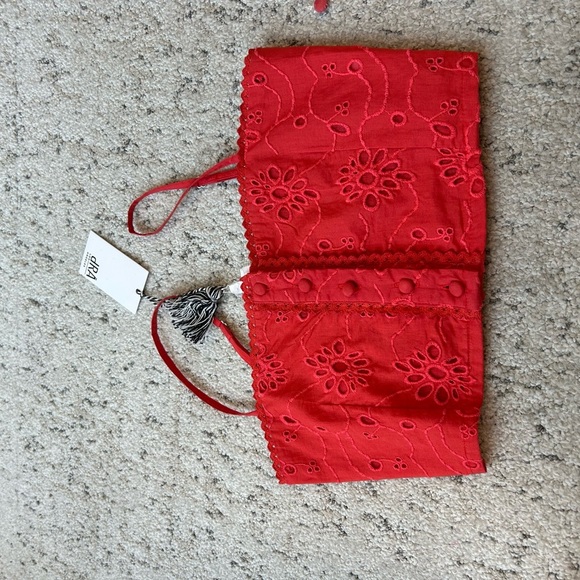 dRA XS cotton NWT bustier delicate floral crop tank! Lux bravd FREE 150 or more - Picture 8 of 10